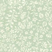 Light Green and Ivory Floral Print Italian Paper ~ Tassotti